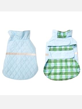 Companion Road Collections Blue Plaid Reversible Pet Vest Sz M NWOT
